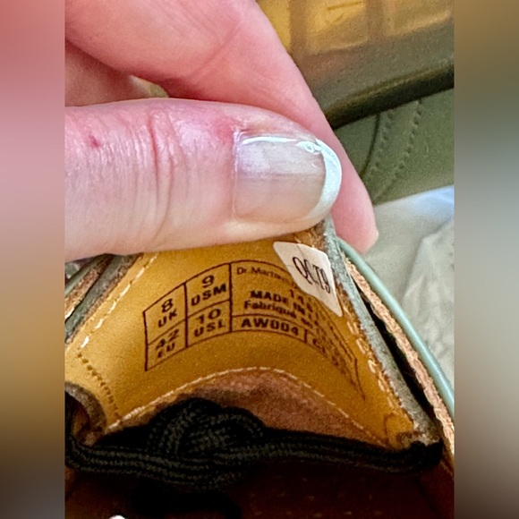 DOC MARTENS Unisex Plain Toe Derby, Khaki Green, Size 10(L)/9(M)​ - Picture 4 of 6